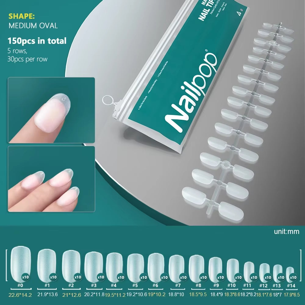 120Pcs Fake Nails Full Cover Press on Nails Coffin Soft Gel American Pose Capsule False Nail Tips for Extension System