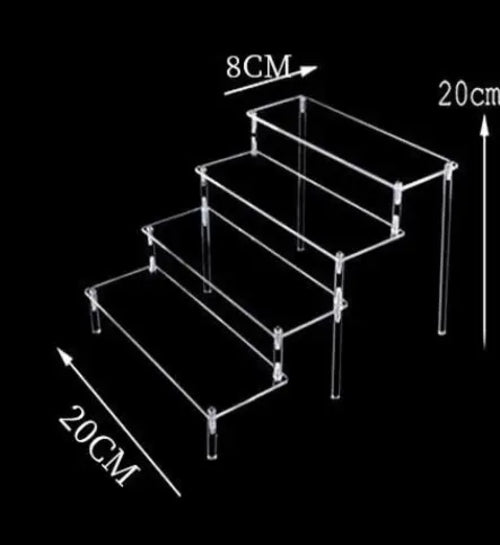 1-4 Tier Acrylic Display Stand Durable Display Rack For Cupcake