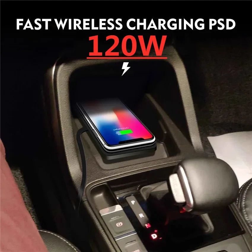 120W Wireless Charger Car Silicone Pad Stand For iPhone 14 13 12