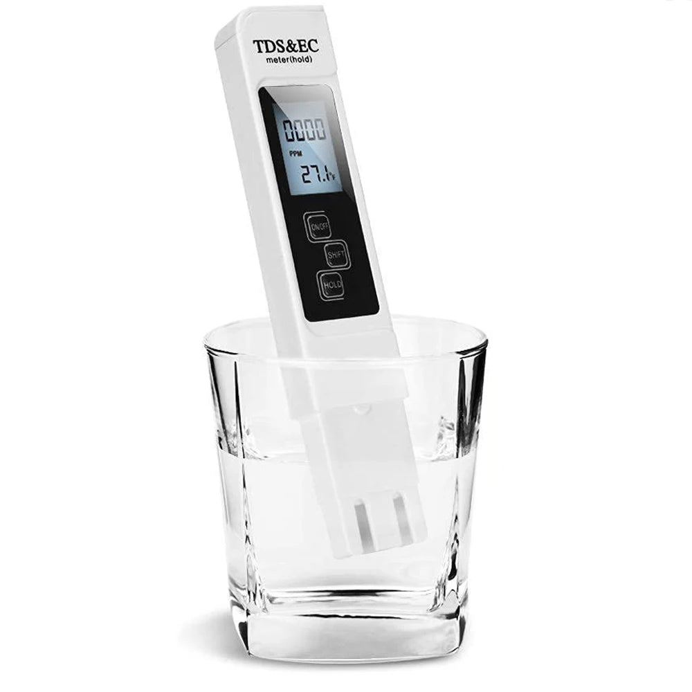 1PC White Digital Water Quality Tester TDS EC Meter Range 0 to 9990