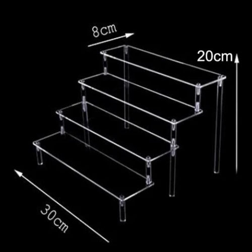 1-4 Tier Acrylic Display Stand Durable Display Rack For Cupcake