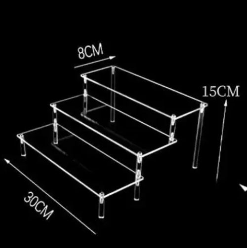 1-4 Tier Acrylic Display Stand Durable Display Rack For Cupcake