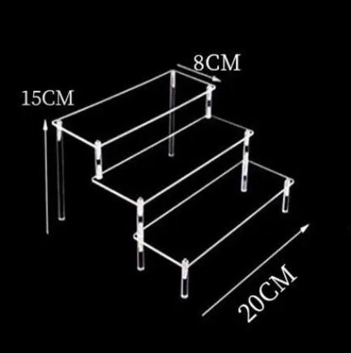 1-4 Tier Acrylic Display Stand Durable Display Rack For Cupcake