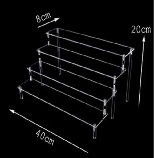 1-4 Tier Acrylic Display Stand Durable Display Rack For Cupcake