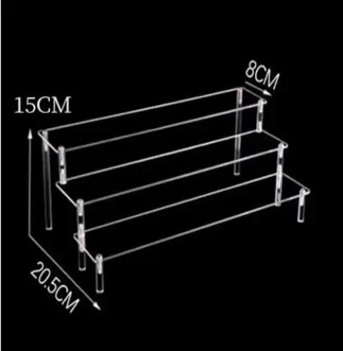 1-4 Tier Acrylic Display Stand Durable Display Rack For Cupcake